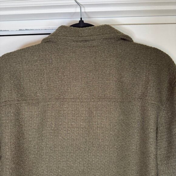Express Tweed Novelty Button Oversized Shacket in Green Large - Picture 10 of 13